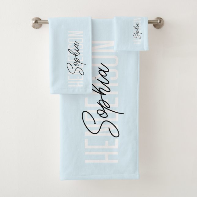 Monogramme Signature Pastel Blue (En situation)