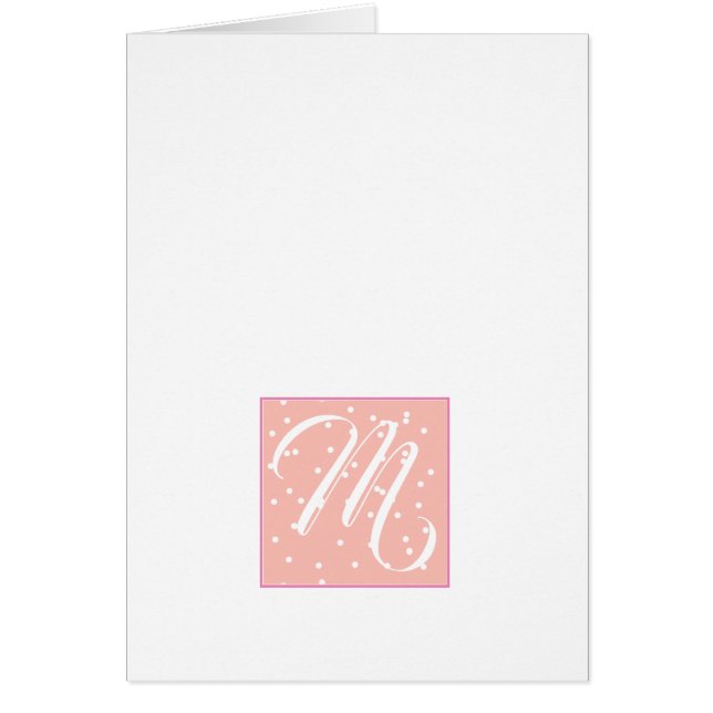 Monogramme simple initial - Confetti rose (Devant)