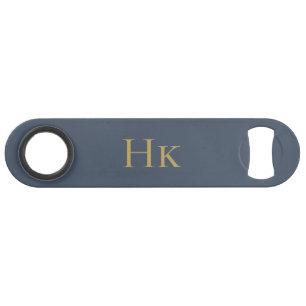 Monogramme Simple Marine Bleu Or Élégant Monogramm