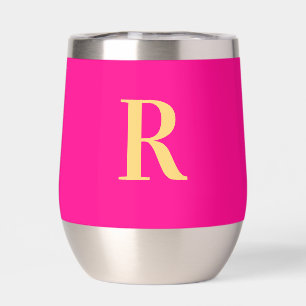 Monogramme Simple Rose Chaud Élégant