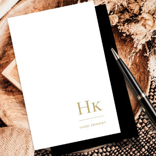 Monogramme Social Carte pour notes Elegant Black G