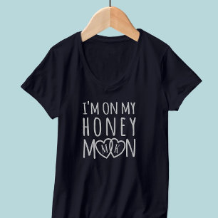 Monogramme Sur Ma Lune De Miel Femme T-Shirt À Cou