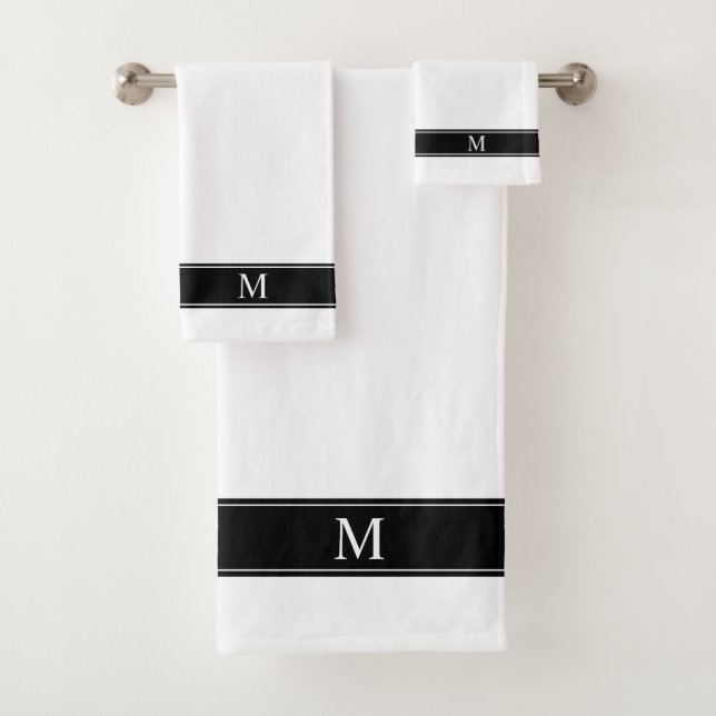 Monogramme sur minimalisme noir et blanc (En situation)