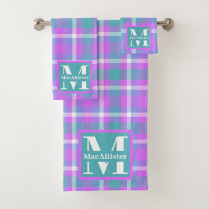Monogramme Tartan Plaid Pastel Vaporwave Tendy