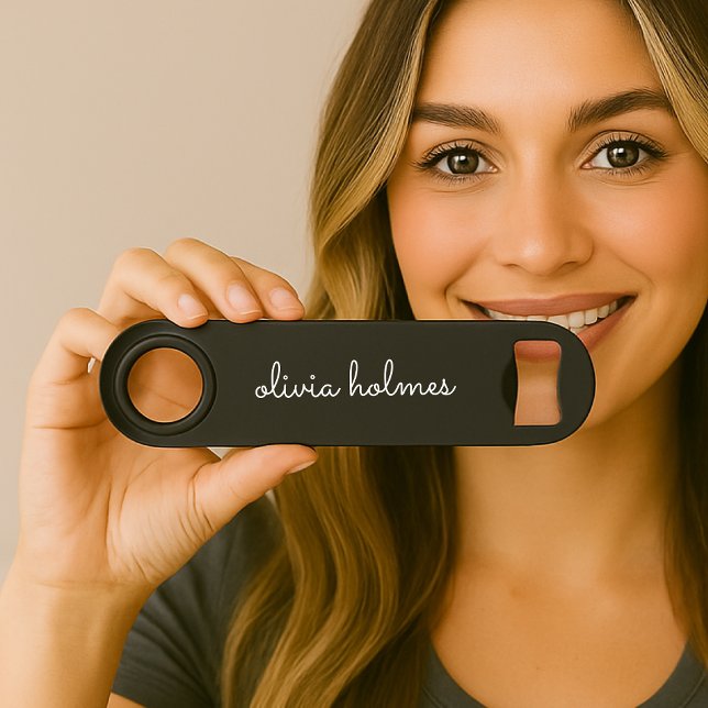 Monogramme tendance | Nom du script noir moderne (Créateur téléchargé)