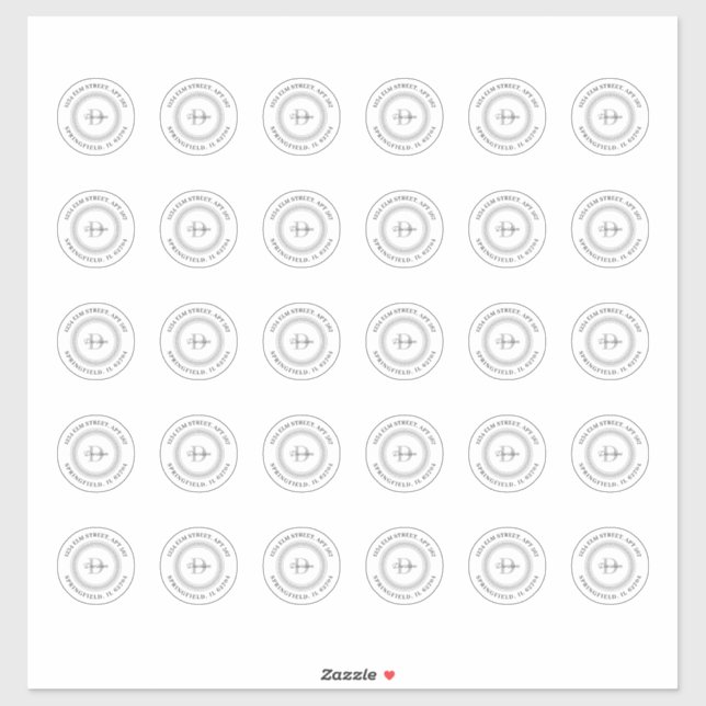 Monogramme transparent Effacer les étiquettes d'ad (Feuille)