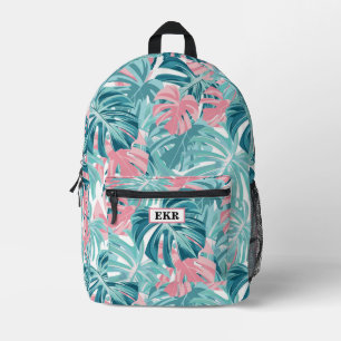 Monogramme Tropical Beach Palm School Sac à dos