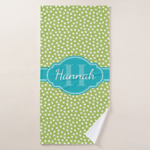 Monogramme Turquoise de Motif blanc vert