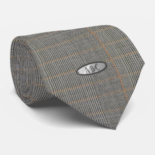 Monogramme Tweed Look Cravate - Grey Elegant Cadea