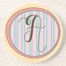 Monogramme Un Dessous de verre en grès