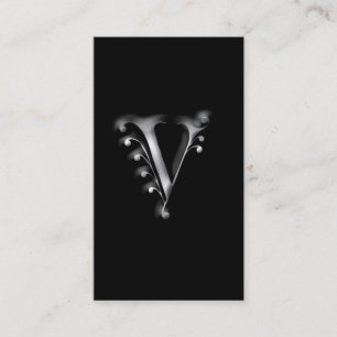 Monogramme V cartes de visite