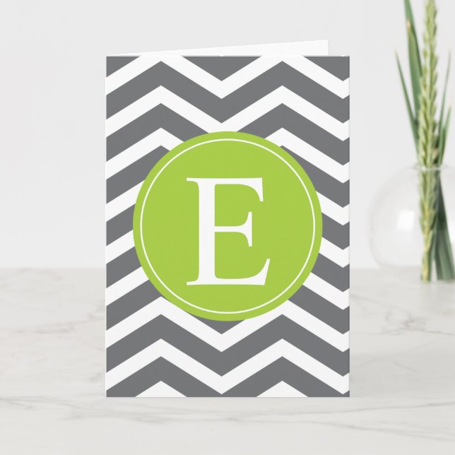 Monogramme vert gris blanc de Chevron (Devant)