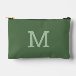 Monogramme vert Sage Pochette de maquillage access