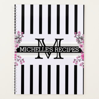 Monogramme Vintage Floral Grandes Noires