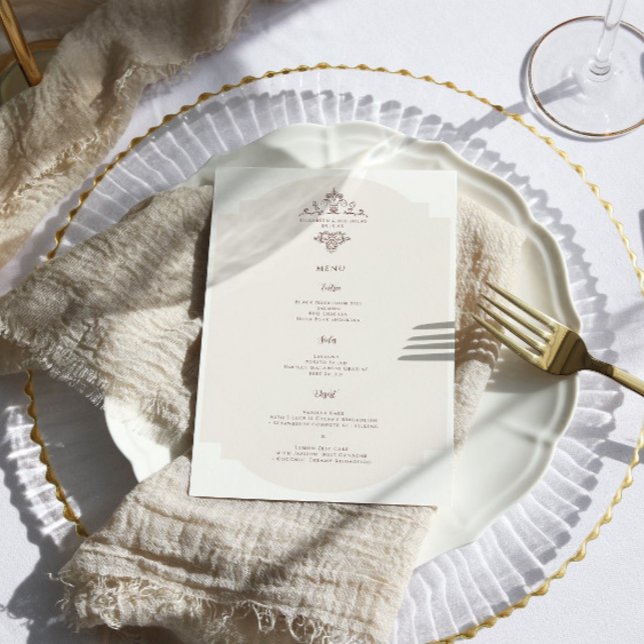 Monogramme vintage | Menu Mariage (Créateur téléchargé)