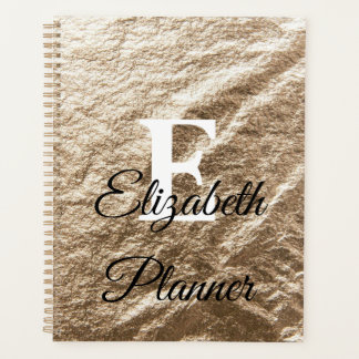 Monogramme vintage typographie or écroulé papier