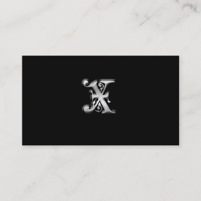 Monogramme X cartes de visite (Devant)