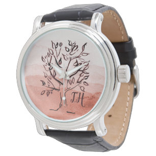Monogrammed Japandi style montre personnalisée