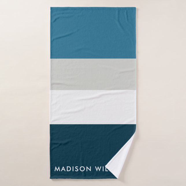 monogrammed, nom, (Serviette de bain)