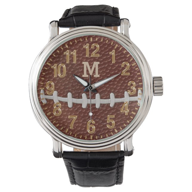 MONOGRAMMED ou Jersey NUMBER Montres de football (devant)