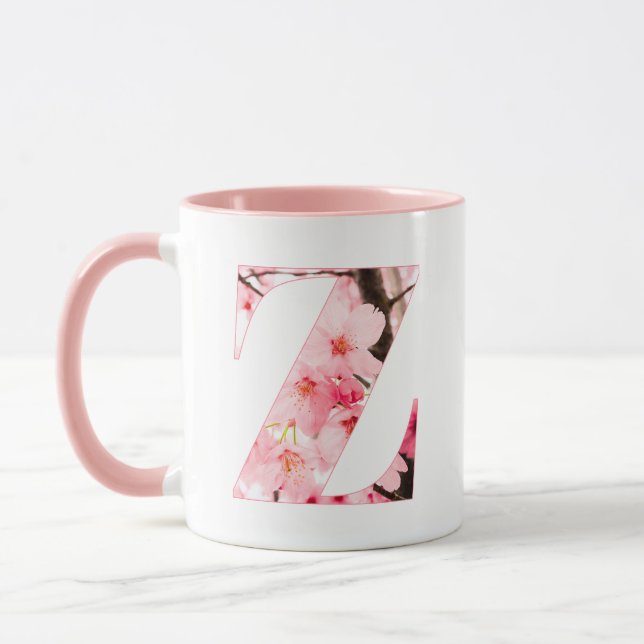 Monogrammed Sakura Mug with Customizable Name (Gauche)