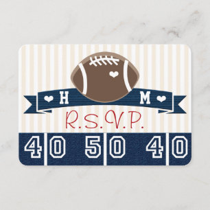 MONOGRAMMEE MARINE RSVP MARIAGE DE FOOTBALL RSVP
