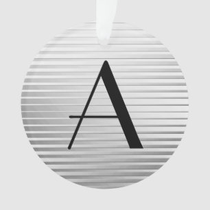 Monogrammes Art Déco Satin Argent