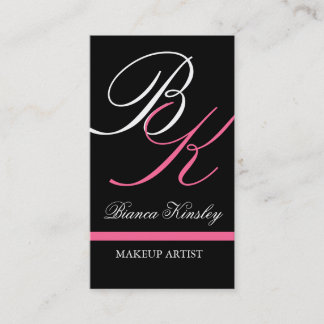 Monogrammes Carte de visite maquillage Artiste ros
