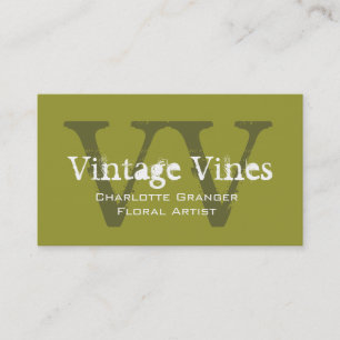 Monogrammes Cartes de visite personnalisables fleu