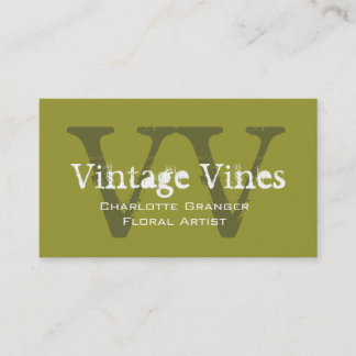 Monogrammes Cartes de visite personnalisables fleu