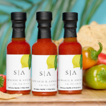 Monogrammes Citrus citron Mariage de verdure