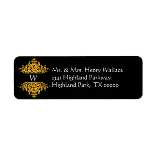 Monogrammes Étiquettes de adresse