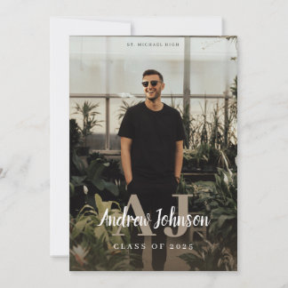 Monogrammes Initiales Faire-part de graduation pou