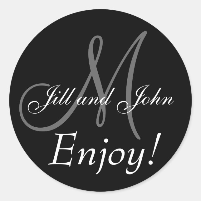 Monogrammes pour les Étiquettes de mariage favoris (Devant)