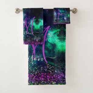 Monographie de parties scintillant vert foncé mou