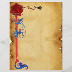 MONOGRAPHIE DE SCEAU FLORENTINE FLORALE ROUGE ANTI