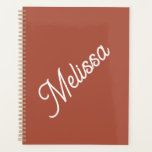 Monographie de script, couleur de terre cuite mode<br><div class="desc">La typographie en gros caractères fait une déclaration audacieuse contre l'arrière - plan couleur terre cuite. Simple mais élégant,  c'est un cadeau personnel qu'ils aimeront pour l'anniversaire,  Noël,  de retour à l'école et plus encore.</div>