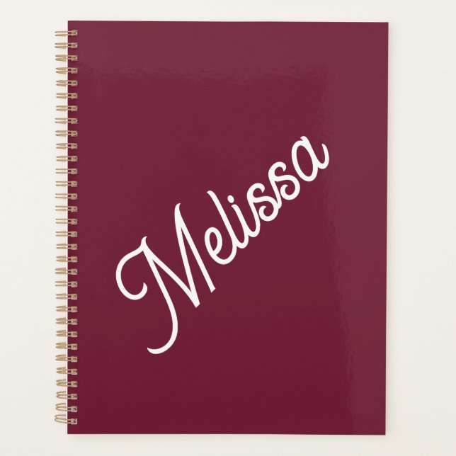 Monographie de script, rouge moderne (Devant)