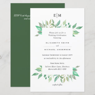Monographie de verdure moderne Mariage budgétaire