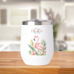 Monographie d'été tropicale rose flamingo