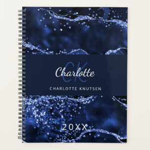 Monographie en marbre marbré bleu marine parties s