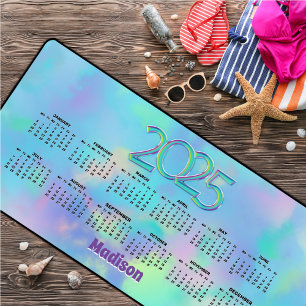 Monographie holographique de girly 2025 calendrier
