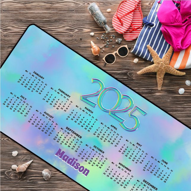 Monographie holographique de girly 2025 calendrier (Créateur téléchargé)