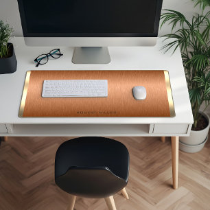 Monographie minimaliste en cuivre brun et or