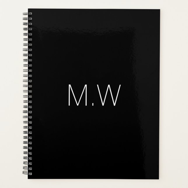 Monographie minimaliste noir initiales blanches si (Devant)