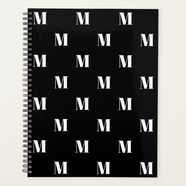 Monographie moderne noir blanc personnalisé motif  (Devant)
