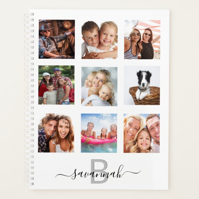 Monographie photo monogramme blanc moderne 2026 (Devant)