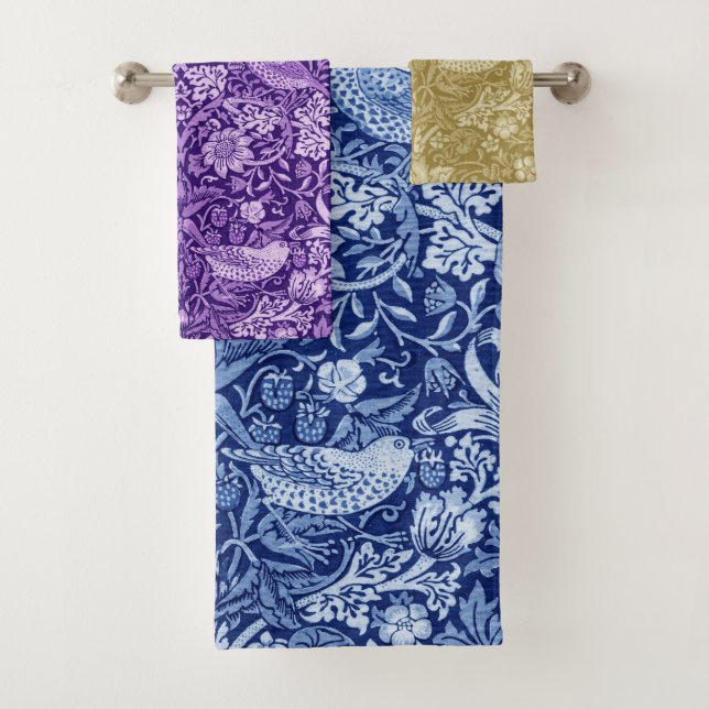 Monotone Thief fraise, William Morris Bath Tow (En situation)