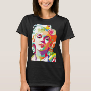 Monroe Pop Art coloré Imprimer T-shirt