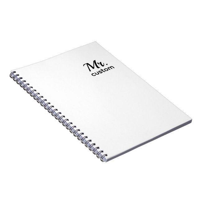 Monsieur Cahier personnalisé – Cahier photo à spir (Côté Droit)